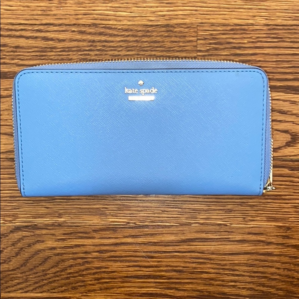 authentic kate spade large zip around wallet